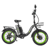 Электровелосипед Syccyba H2 DUAL зеленый