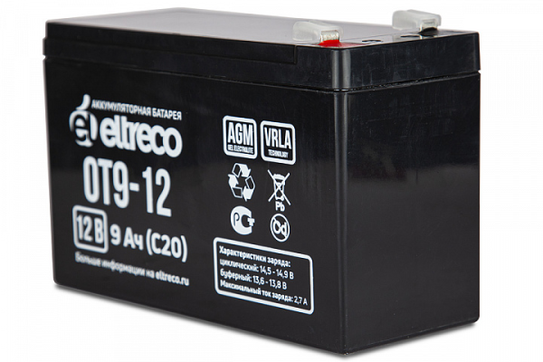 Аккумулятор Eltreco 6-F-9 (12V9A/H C20)